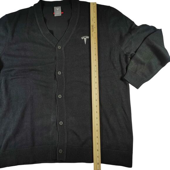 Tesla - SpaceX - Elon Musk - Black - Men's Cardigan Sweater - Size: XL - Picture 4 of 8